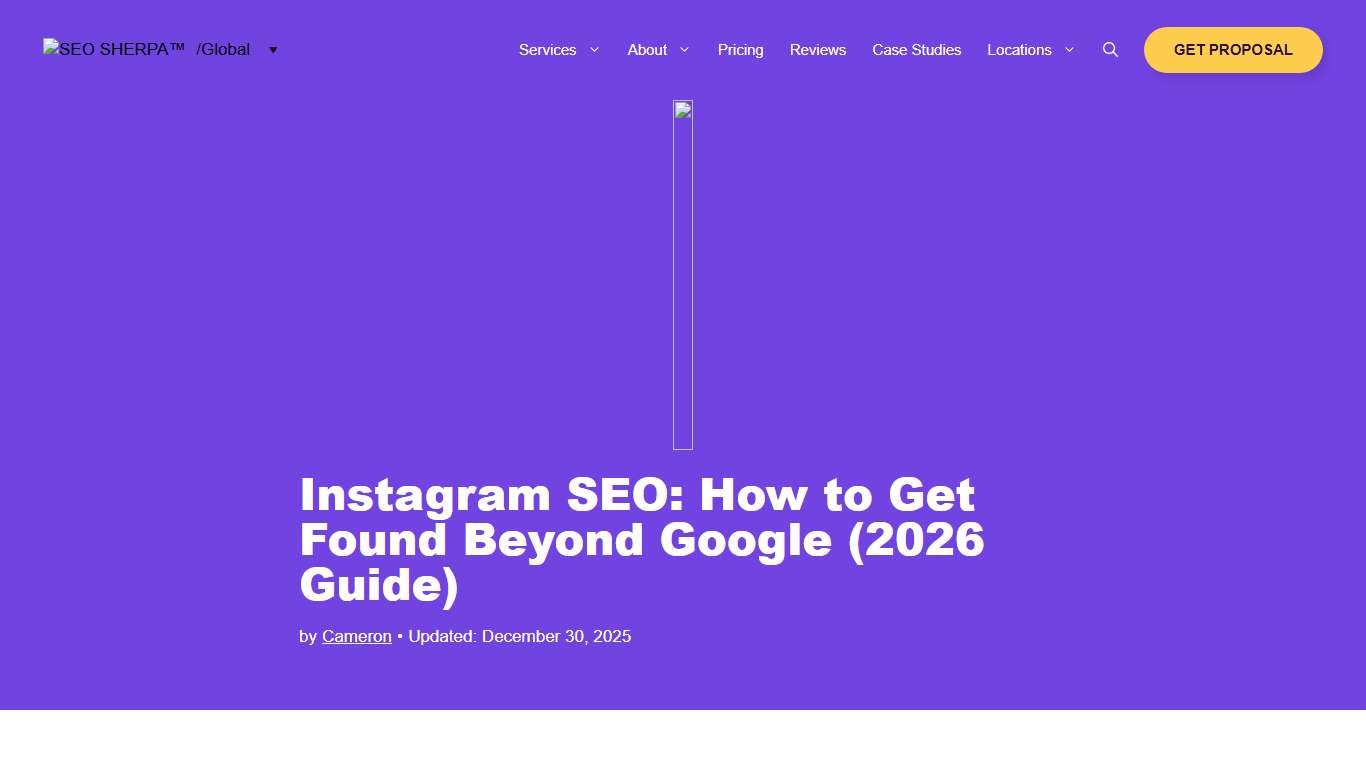 Instagram SEO: How to Get Found Beyond Google (2026 Guide) • SEO SHERPA™