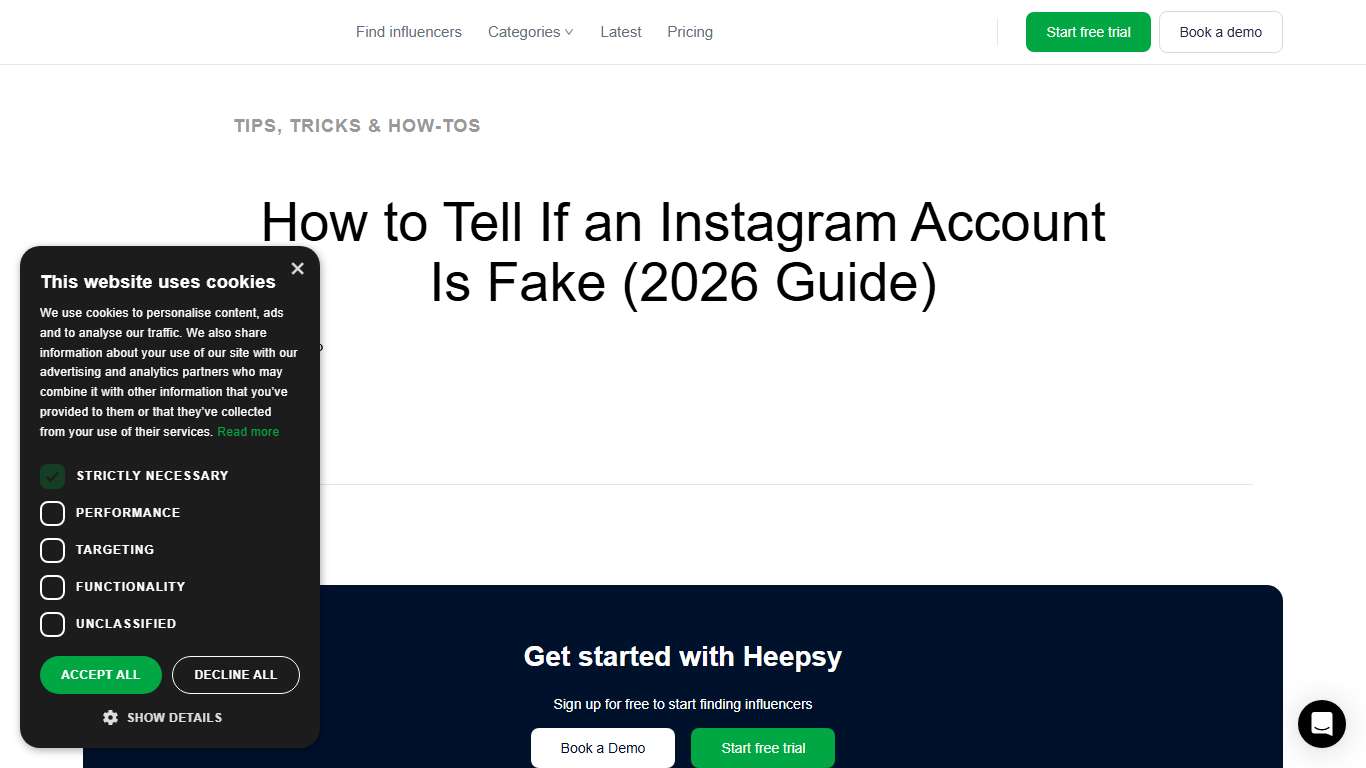 How to Tell if an Instagram Account is Fake in 2026: 15 Red Flags to Know | Heepsy
